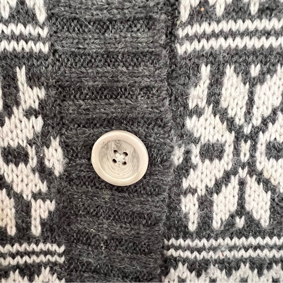 Lady Hathaway Woman Wool Blend Knit Button front Cardigan Grey Sweater Size M - Picture 8 of 11